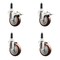 Service Caster 4 Inch 316SS Maroon Poly Swivel 7/8 Inch Stem Caster Lock Brake SCC, 2PK SS316TTLEX20S414-PPUB-MRN-2-S-2-78 - alternate 1